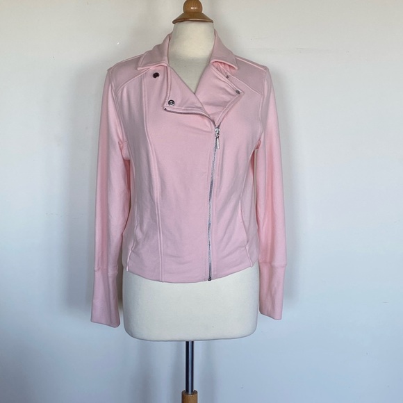H by Halston Jackets & Blazers - H by Halston Pink Moto Jacket - Lightweight Biker Style 12